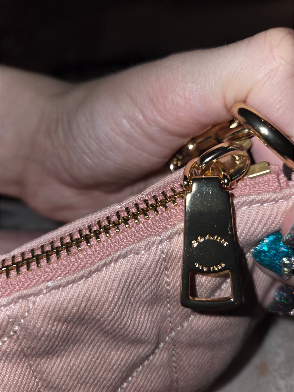 Coach Quilted Pink Shoulder Bag with Chain Strap - Picture 13 of 14